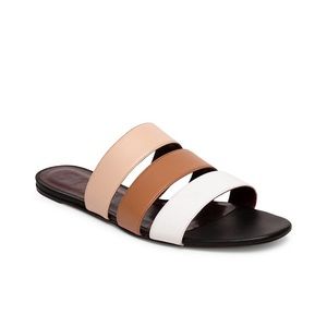 STAUD Mona Colorblock Leather Slides